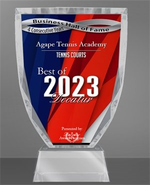 Agape Tennis Academy Hall of Fame Academy Tennis Academy at DeKalb Tennis Center Awarded Best of Decatur Tennis Courts for the 4th consecutive year