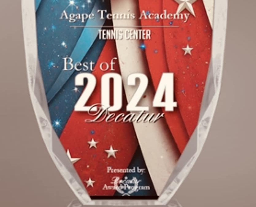 Agape Tennis Academy Receives 2024 Best of Decatur Award
